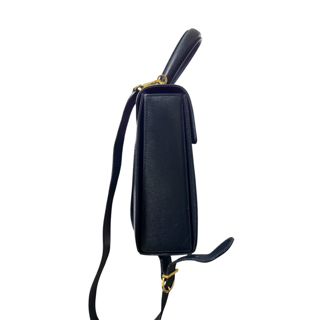 FERRAGAMO 深藍 斜背包 保證正品