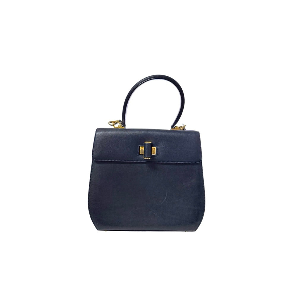 FERRAGAMO 深藍 斜背包 保證正品