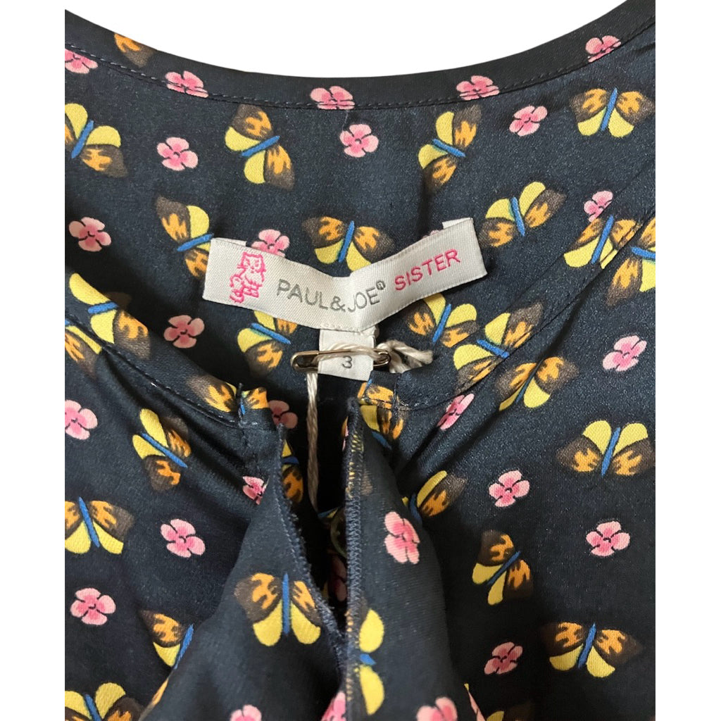 全新品❗️❗️❗️PAUL & JOE SISTER 深藍色 花卉 上衣