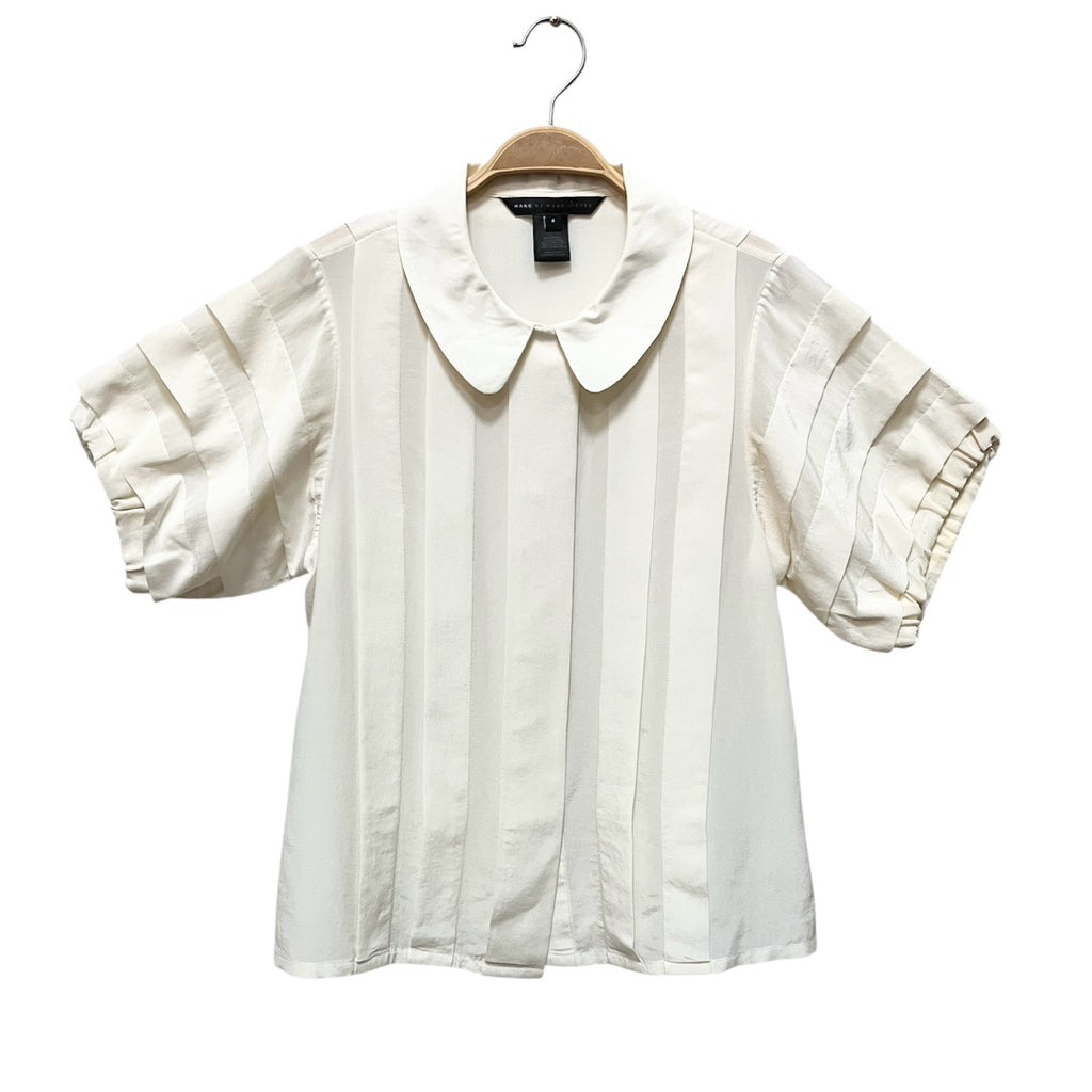 MARC BY MARC JACOBS 米色 壓褶 短袖 襯衫 保證正品