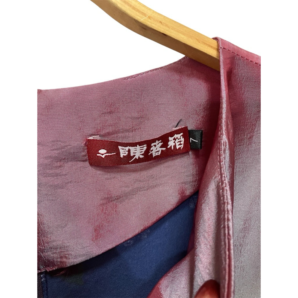 陳春稻 台灣稻香衫 中國風 改良 印花 棉麻 盤扣 旗袍