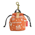 近新品❗️❗️❗️SATANA 橘色 印花 背包型 束口 小零錢包