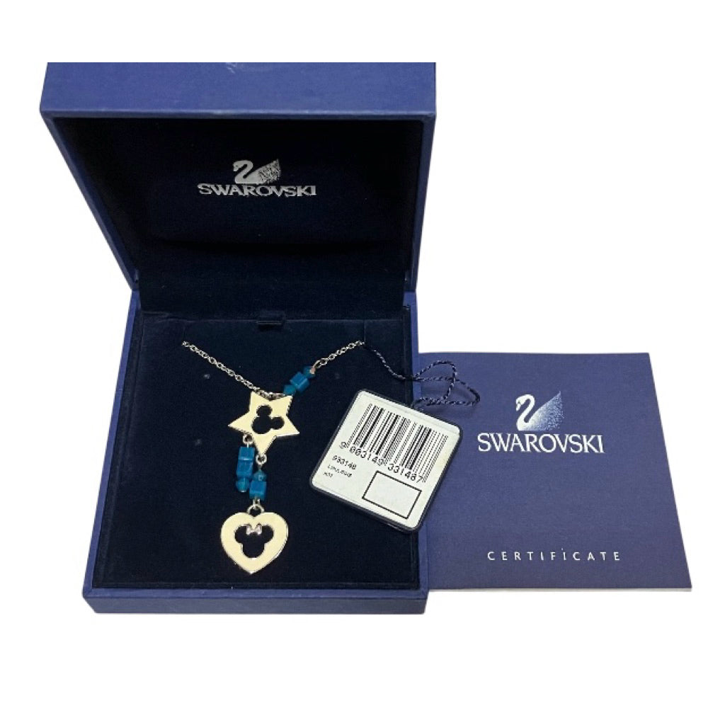SWAROVSKI 米奇米妮 造型 水鑽 項鍊 保證正品