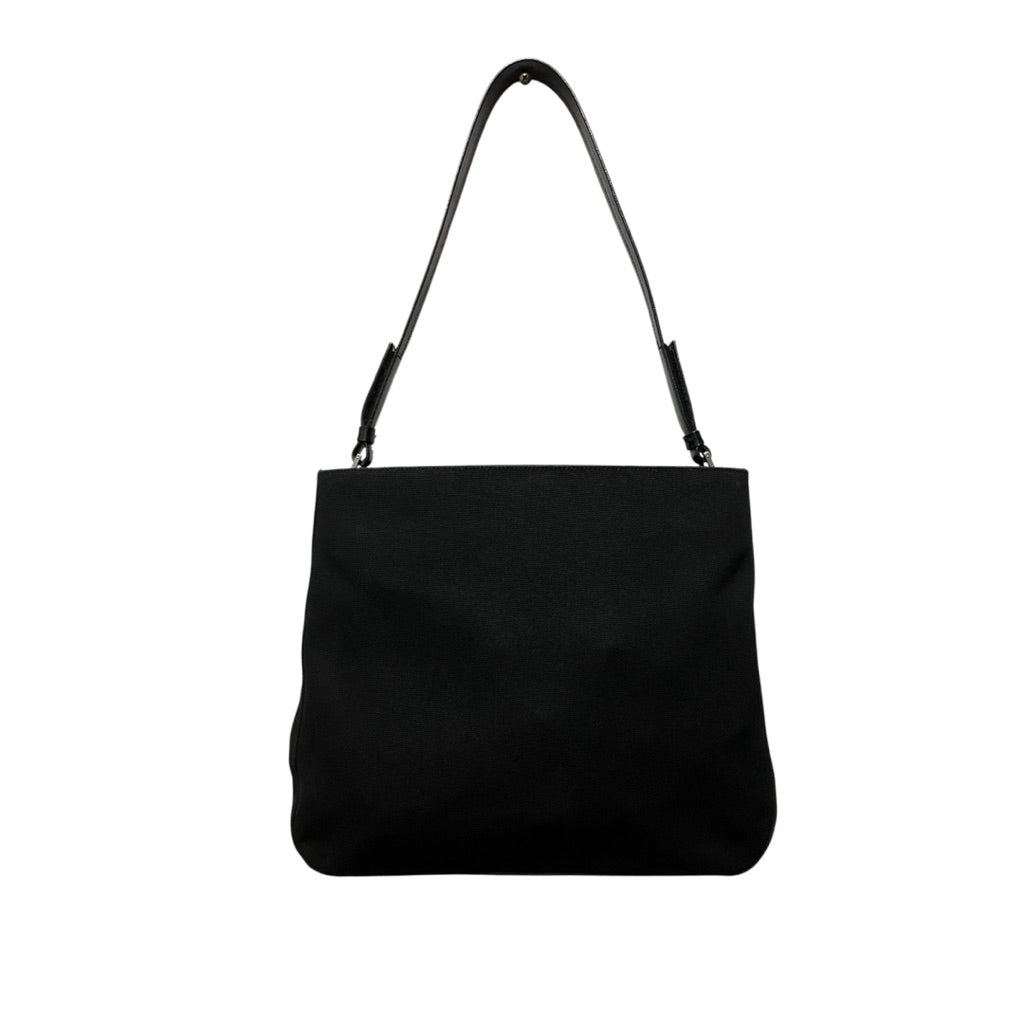PRADA 黑色 帆布 肩背包 保證正品