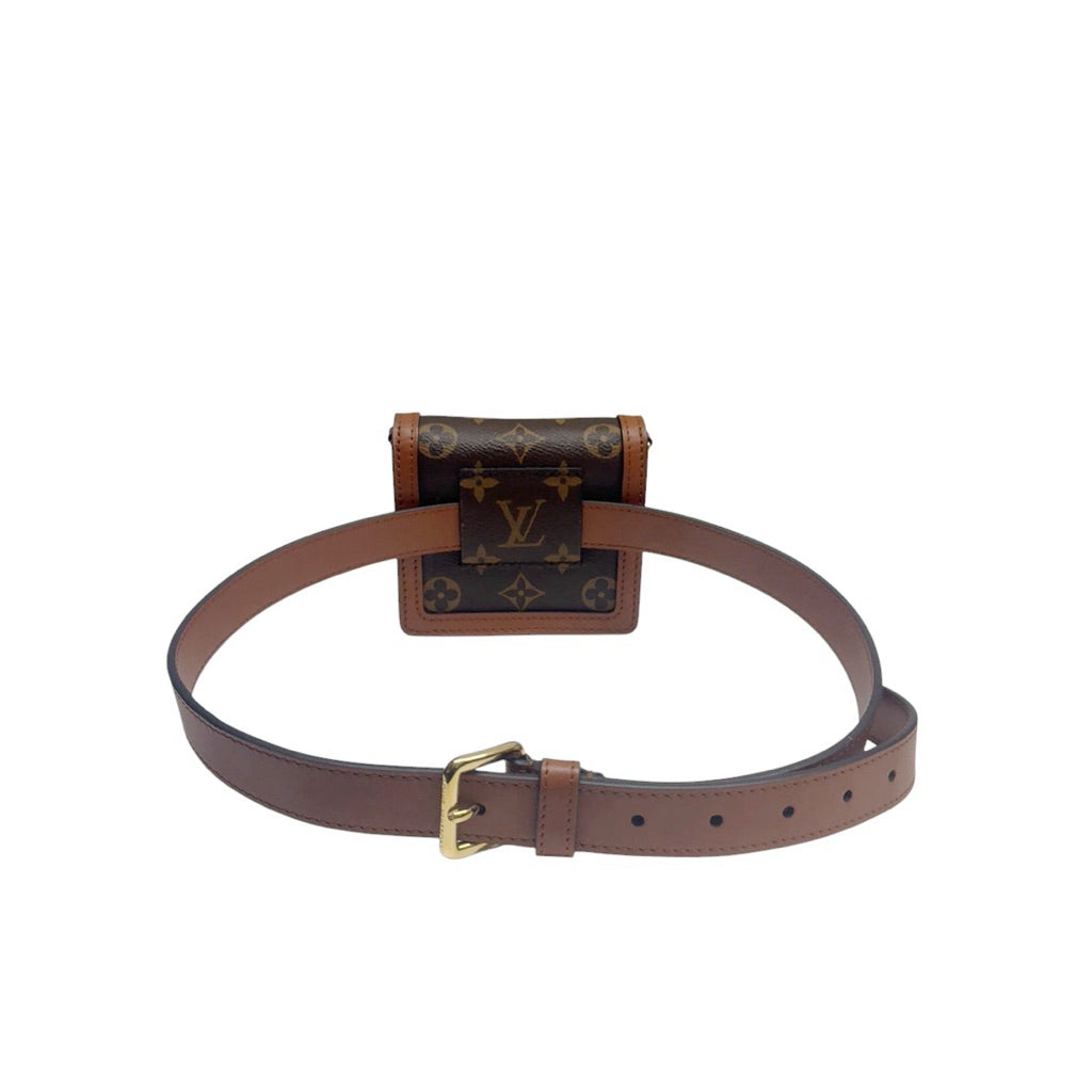 LV M68621 老花 迷你包 斜背包 鍊條包 腰包 保證正品