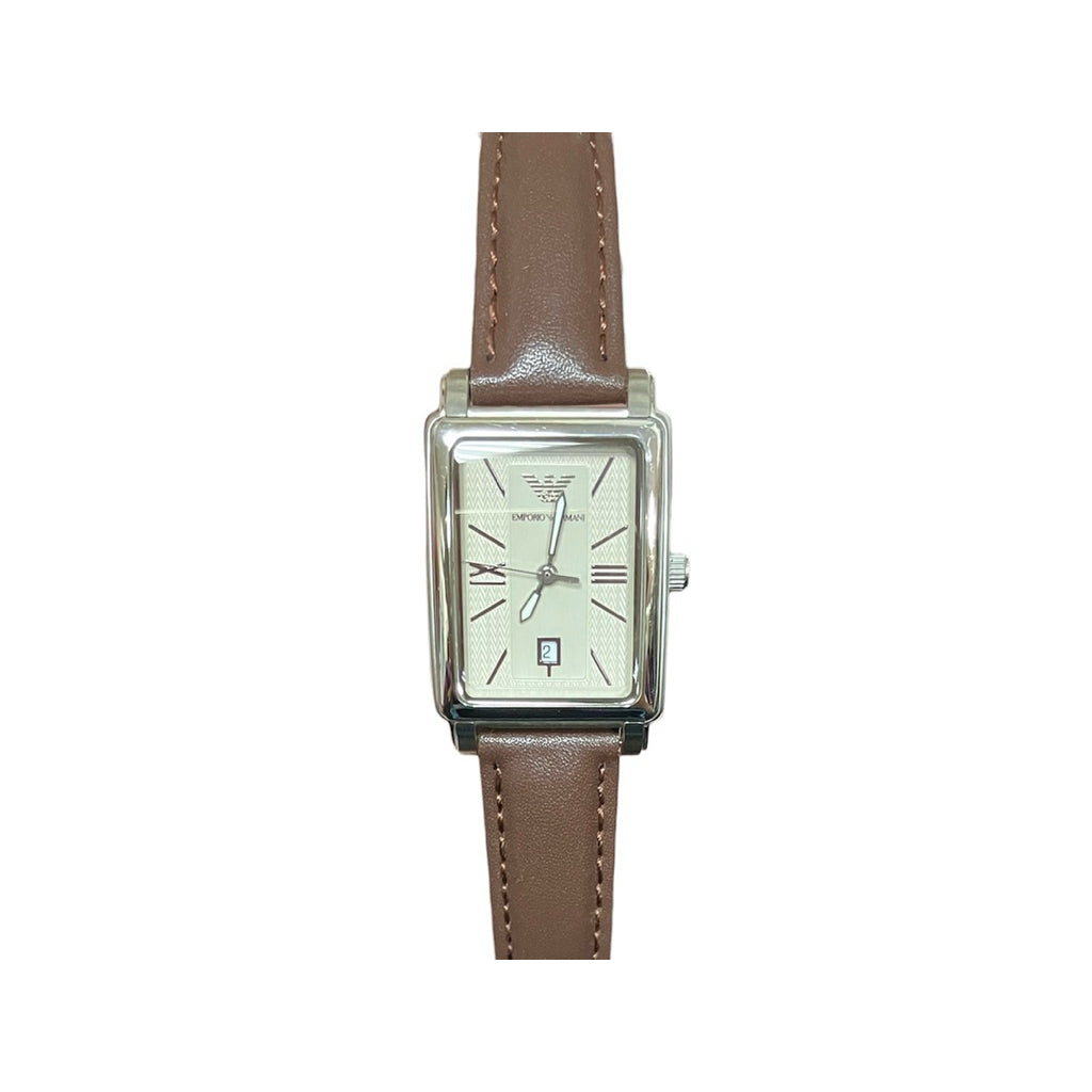 EMPORIO ARMANI 方型 皮帶 錶 保證正品