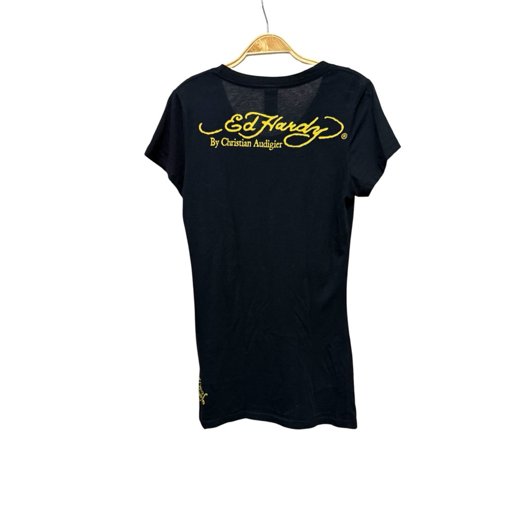 ED HARDY 水鑽 長版 T 保證正品
