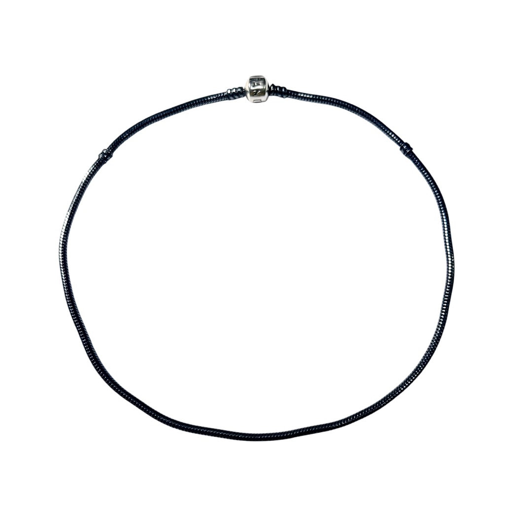 PANDORA moments 潘朵拉 絕版 硫化銀 黑色 蛇型項鍊 全新品 保證正品