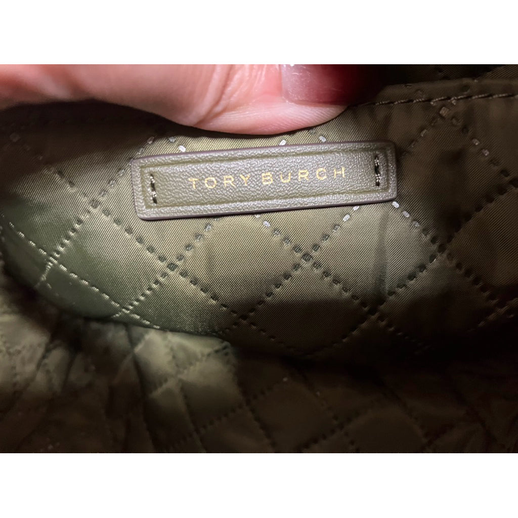 近新品❗️❗️❗️TORY BURCH 綠色 格紋 化妝包 保證正品