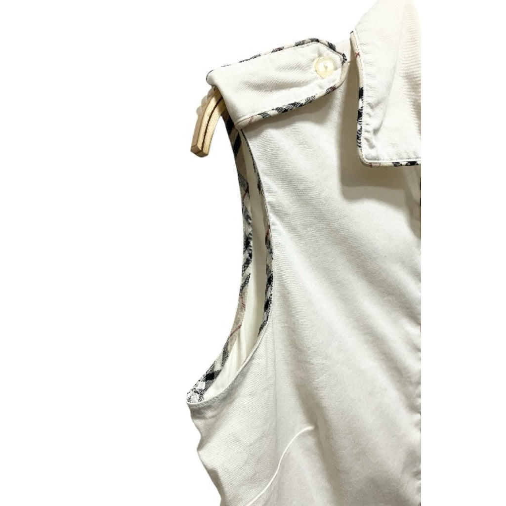 BURBERRY 白色 無袖 背心 襯衫 保證正品