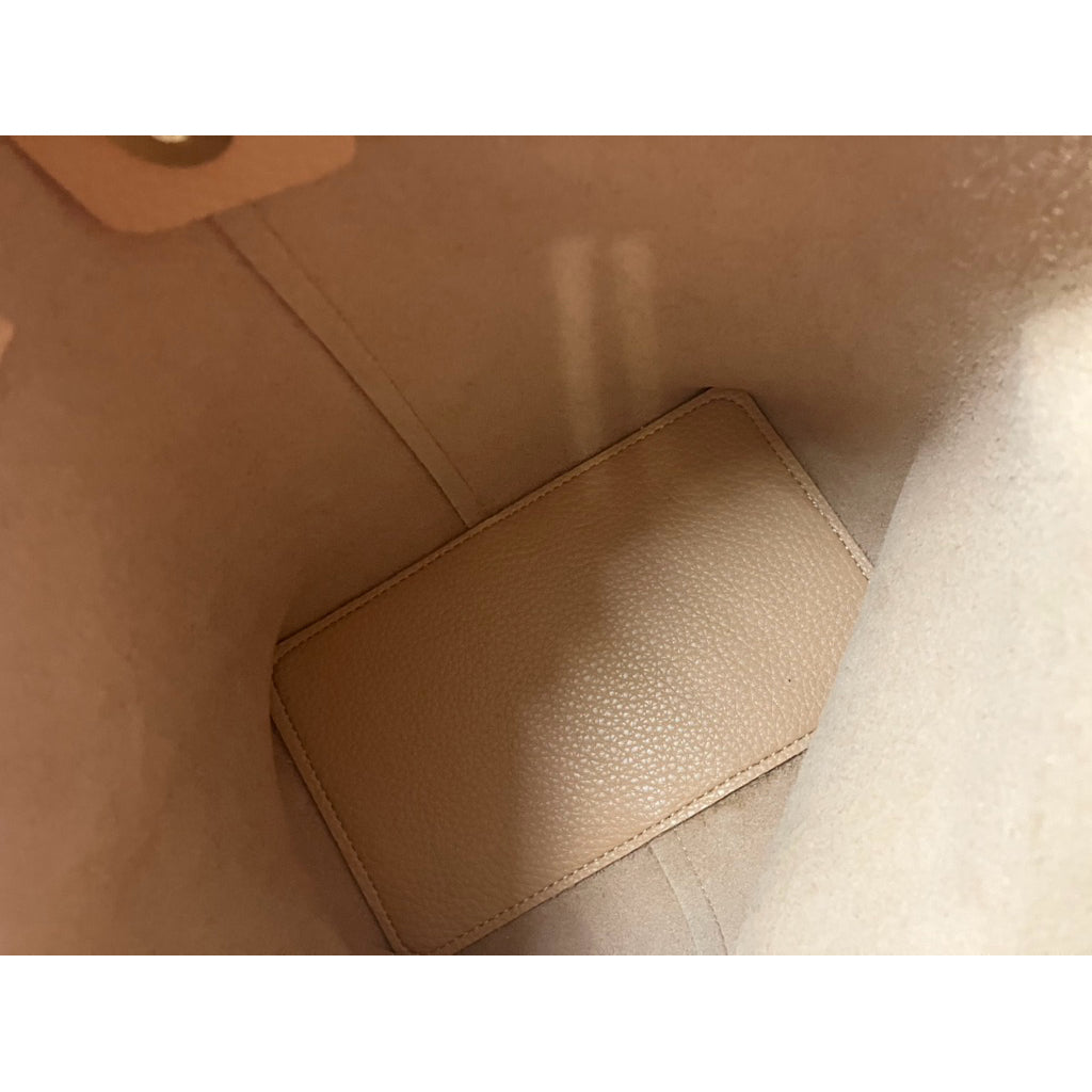 MENDREZ 奶茶色 軟皮 手提 斜背包
