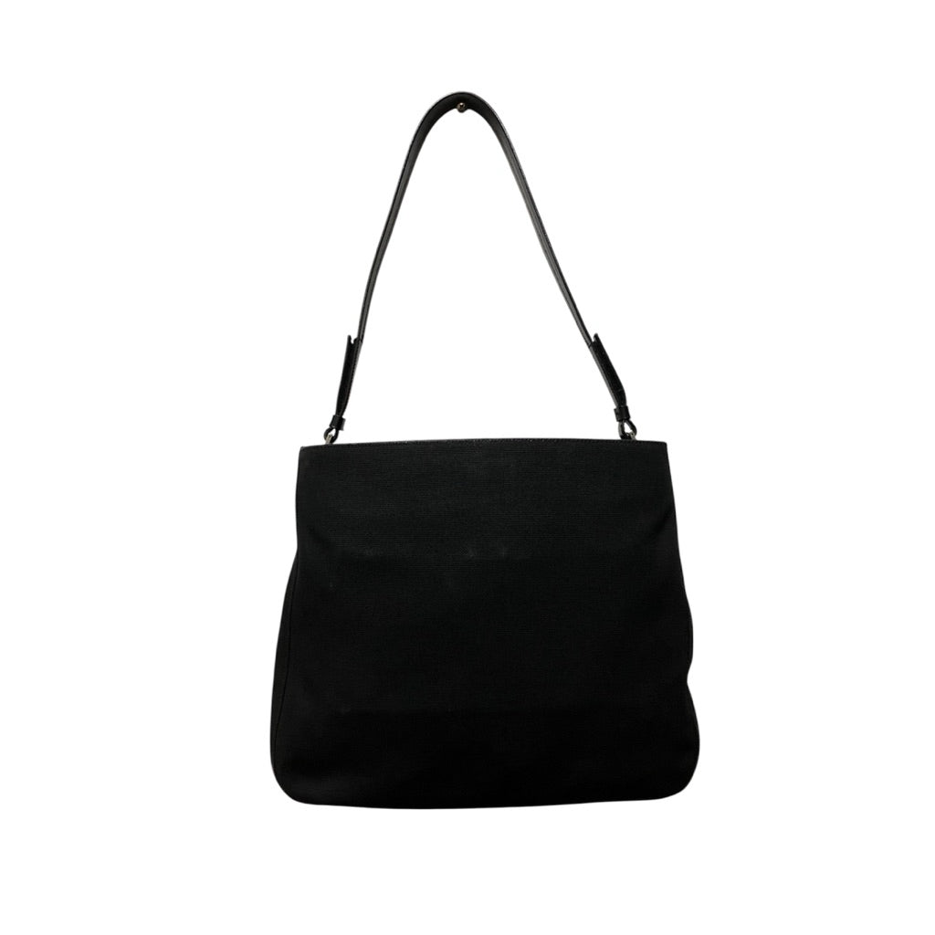 PRADA 黑色 帆布 肩背包 保證正品