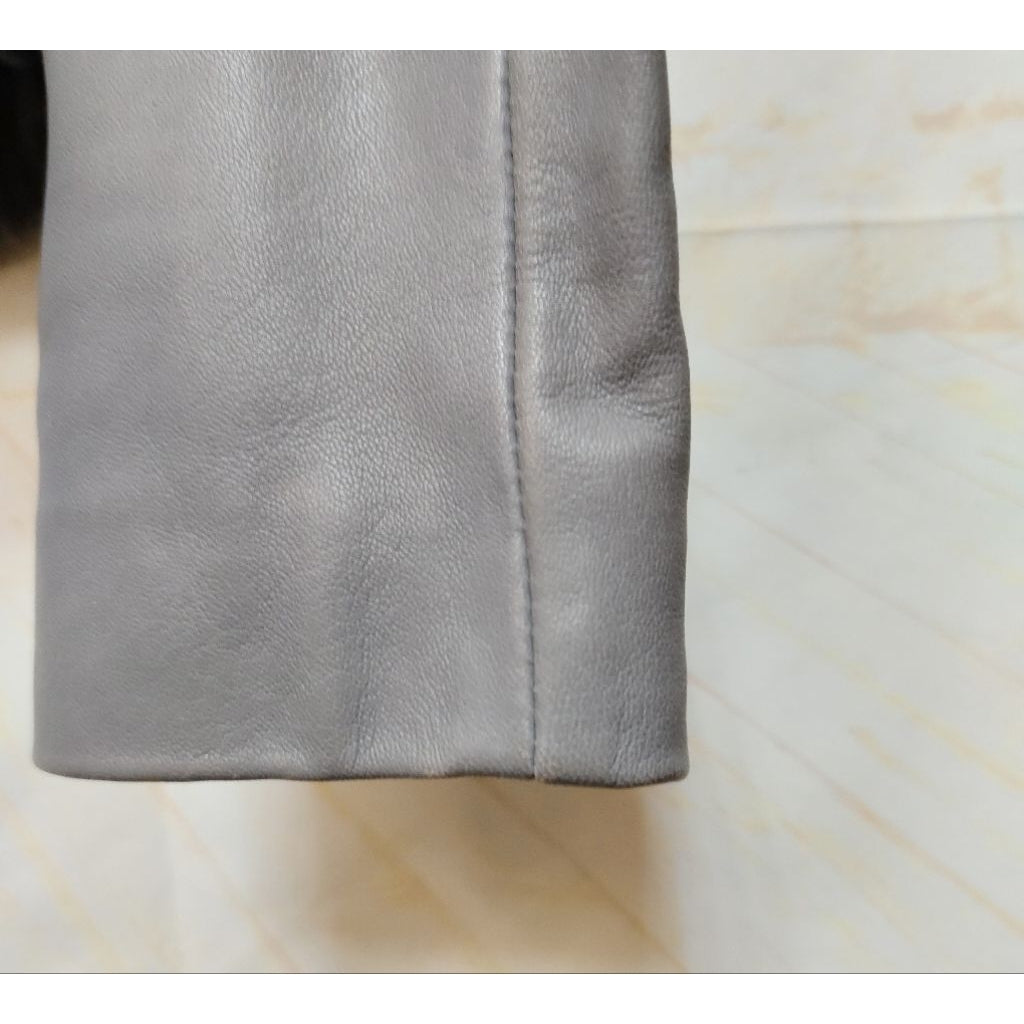 ALL SAINTS 灰色 象灰 皮衣 外套 保證正品