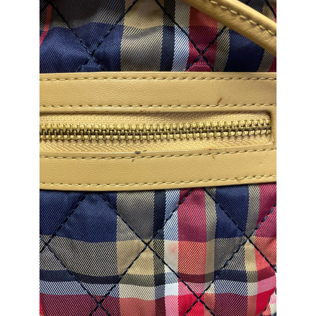 SCOTTISH HOUSE 紅藍 格紋 水桶型 後背包