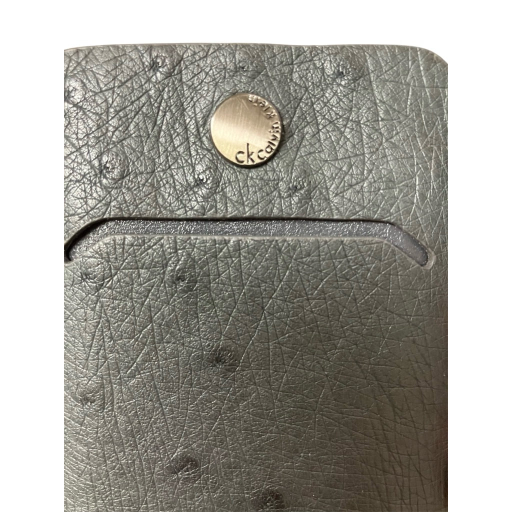 CALVIN KLEIN 真皮 駝鳥紋 手機套