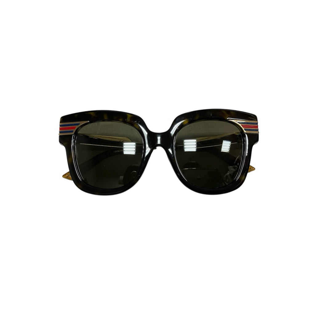GUCCI GG0281 紅綠條 貓眼 太陽眼鏡 保證正品