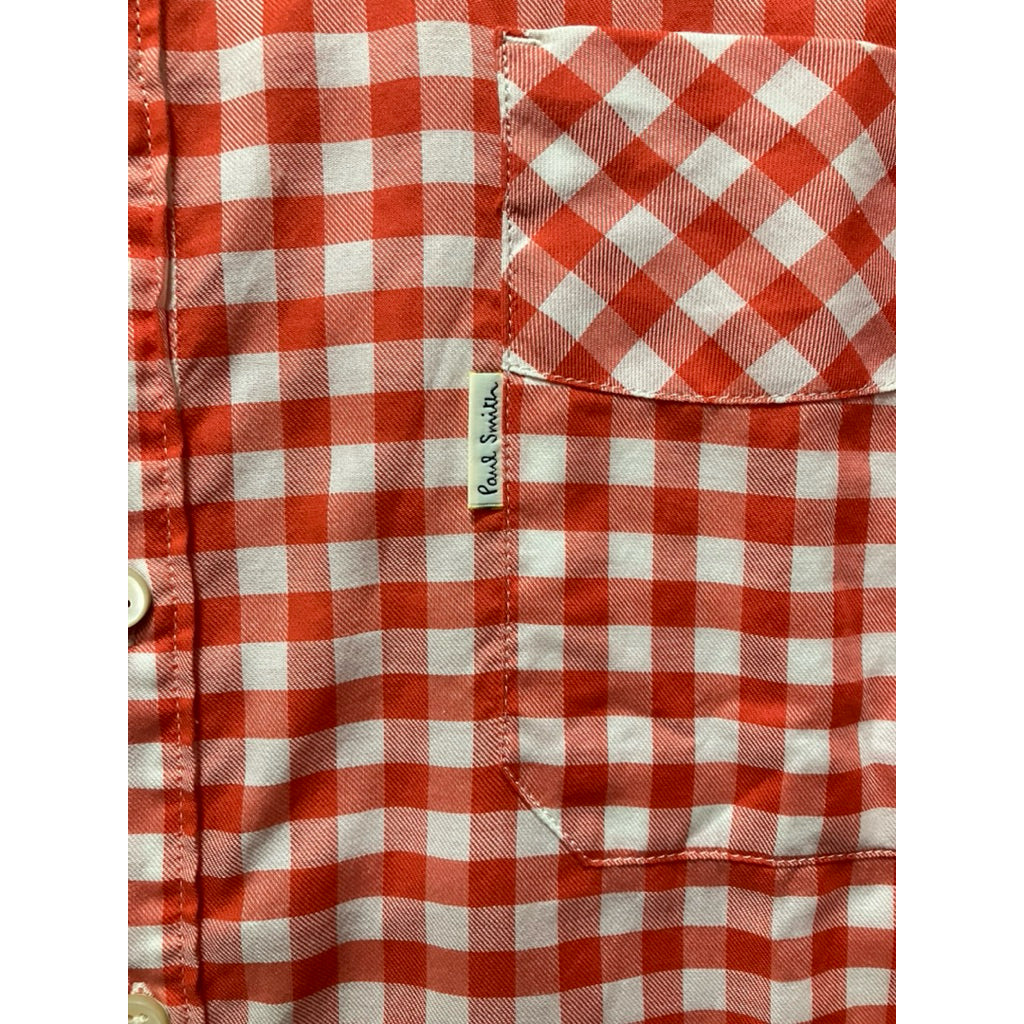 PAUL SMITH 紅色 格紋 短袖 襯衫
