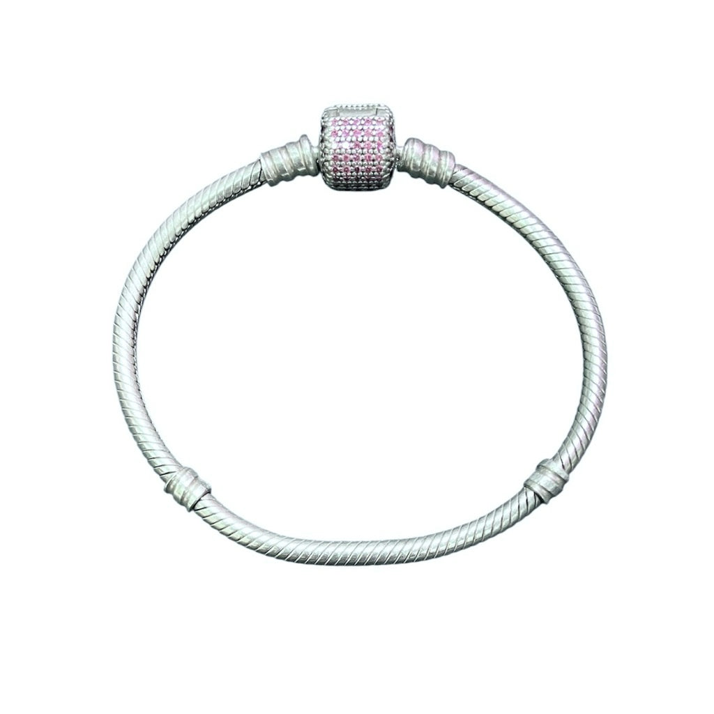 PANDORA 潘朵拉 蛇鏈 16cm 銀 粉鑽 保證正品