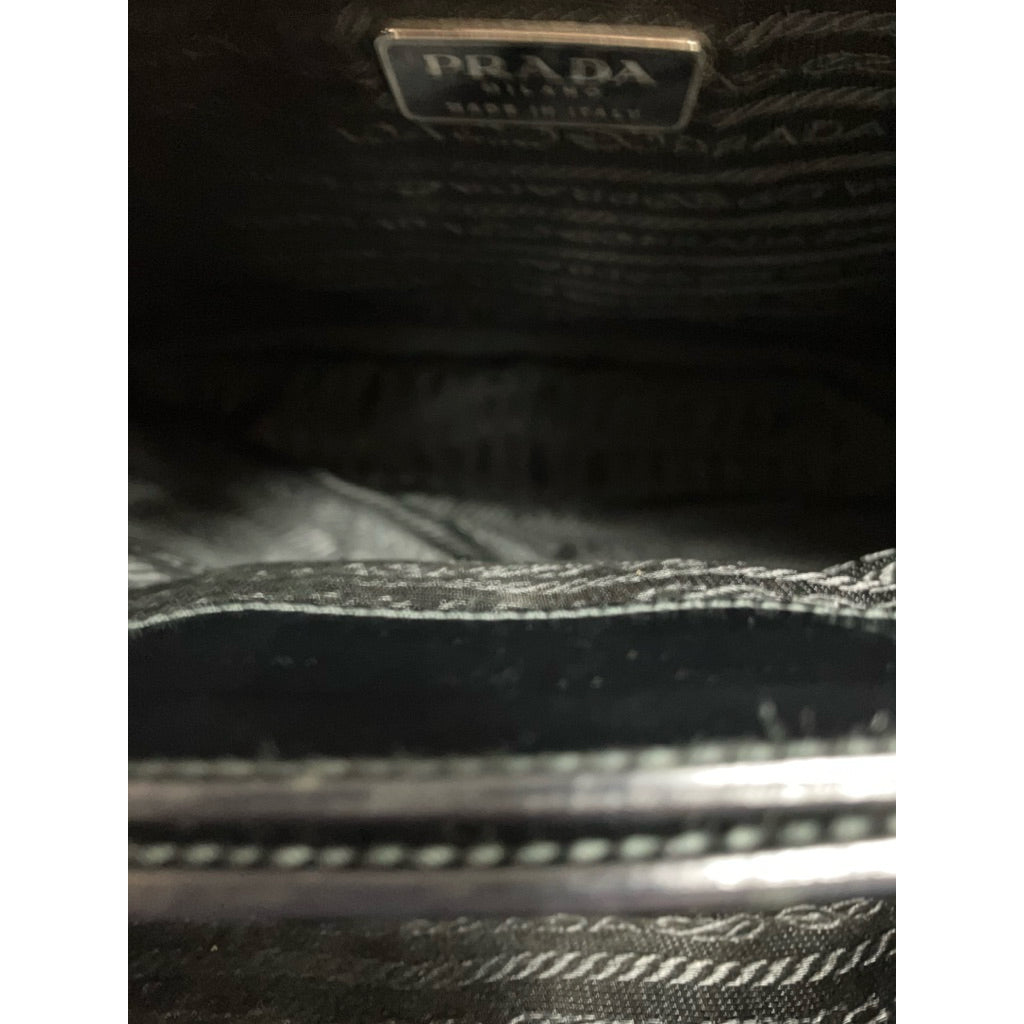 PRADA 黑色 帆布 肩背包 保證正品