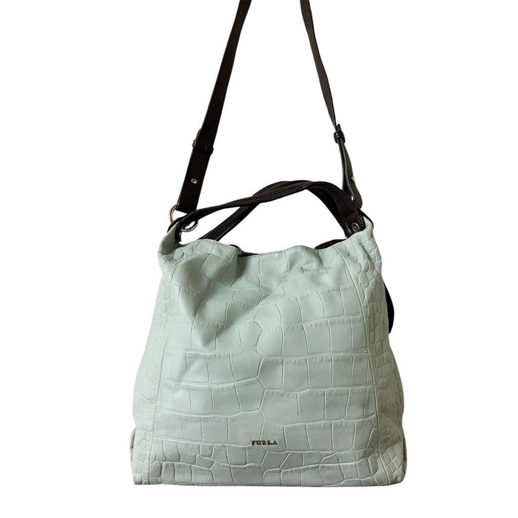 FURLA 淺湖水綠 手提 斜背包