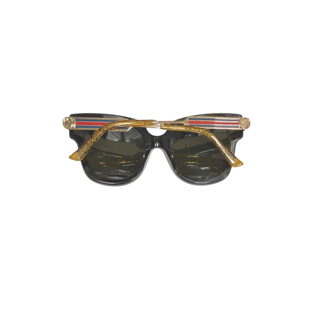 GUCCI GG0281 紅綠條 貓眼 太陽眼鏡 保證正品