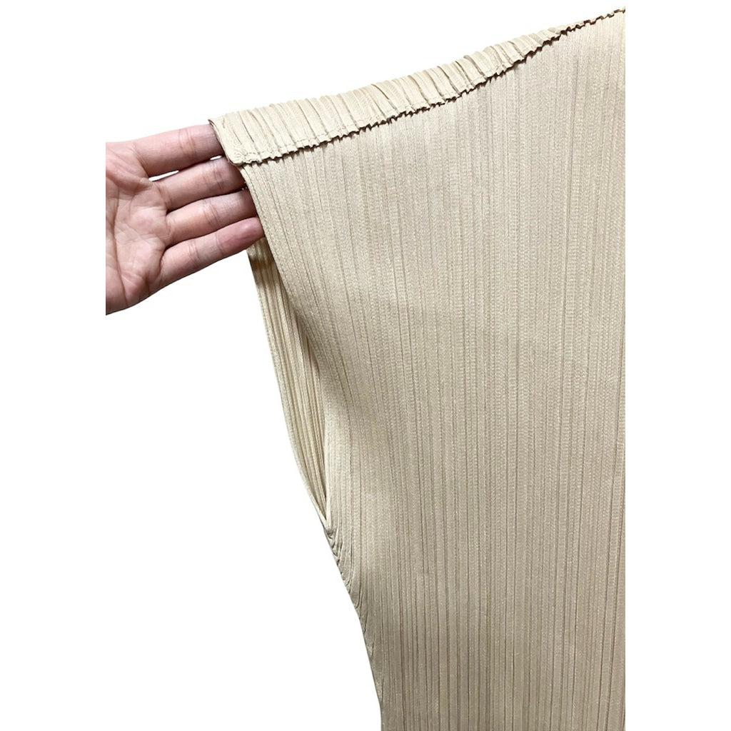 PLEATS PLEASE PP ISSEY MIYAKE 三宅 摺衣 皺褶 杏色 無袖 4號 保證正品