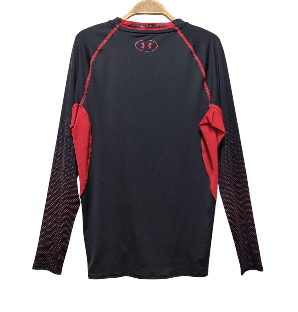 全新品❗️ ❗️ ❗️ UNDER ARMOUR 黑紅色 長袖 運動 上衣 保證正品