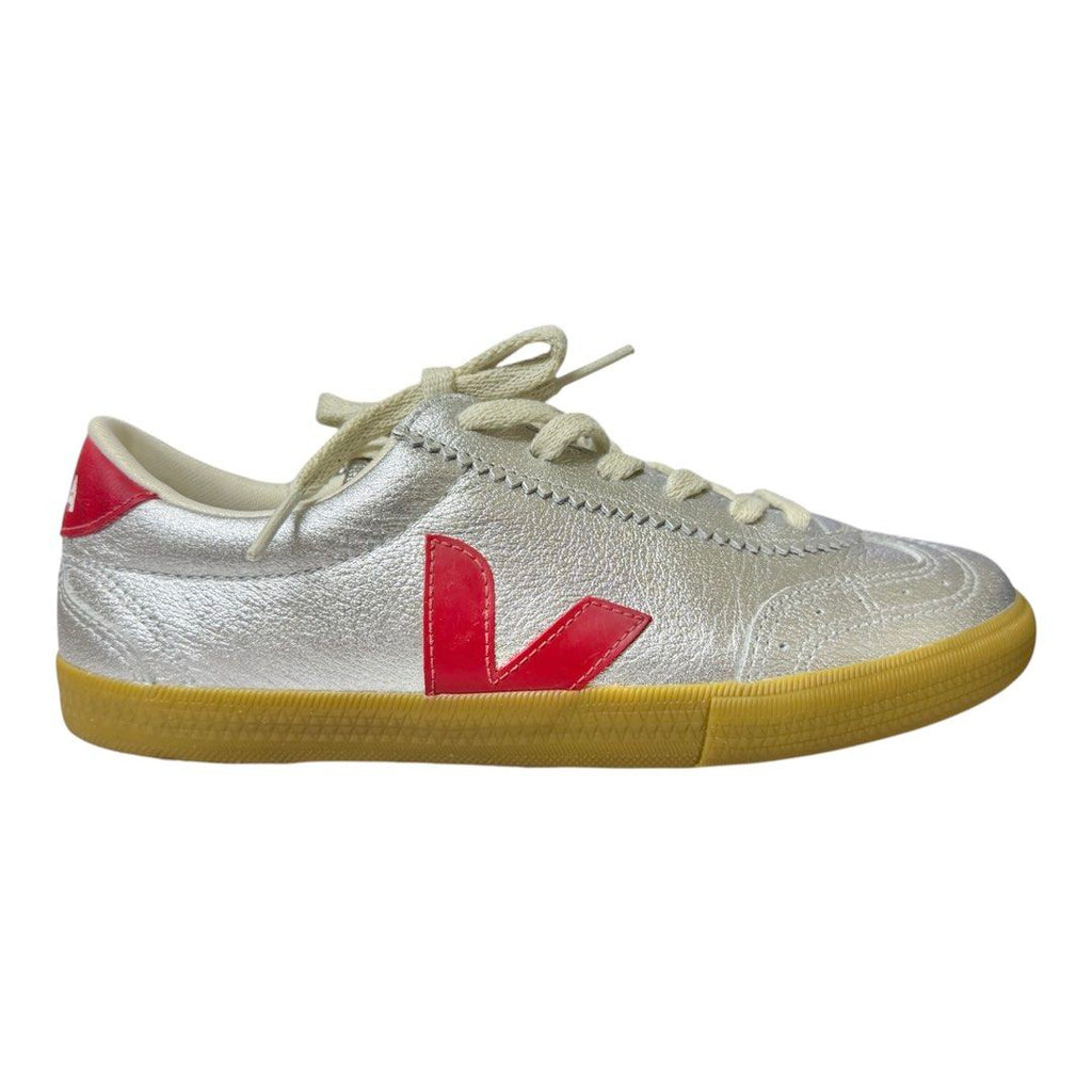 VEJA 銀色皮革 鞋 保證正品
