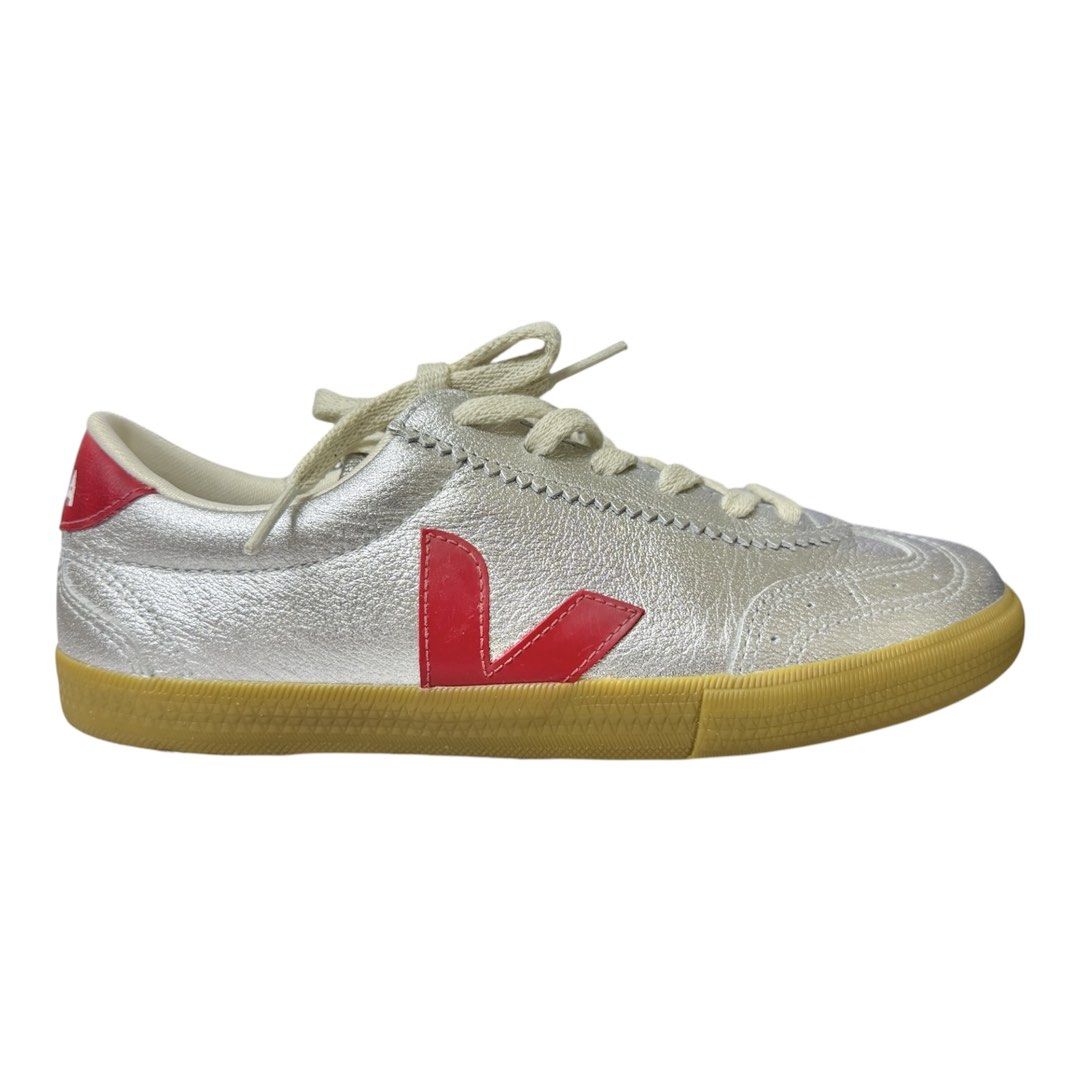 VEJA 銀色皮革 鞋 保證正品