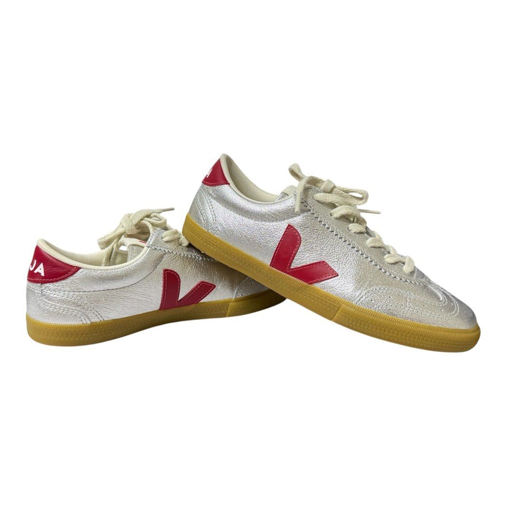 VEJA 銀色皮革 鞋 保證正品
