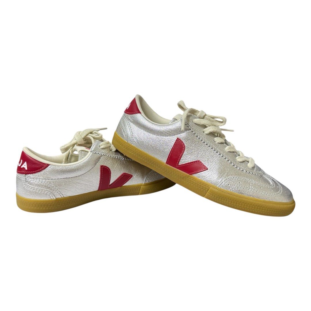 VEJA 銀色皮革 鞋 保證正品