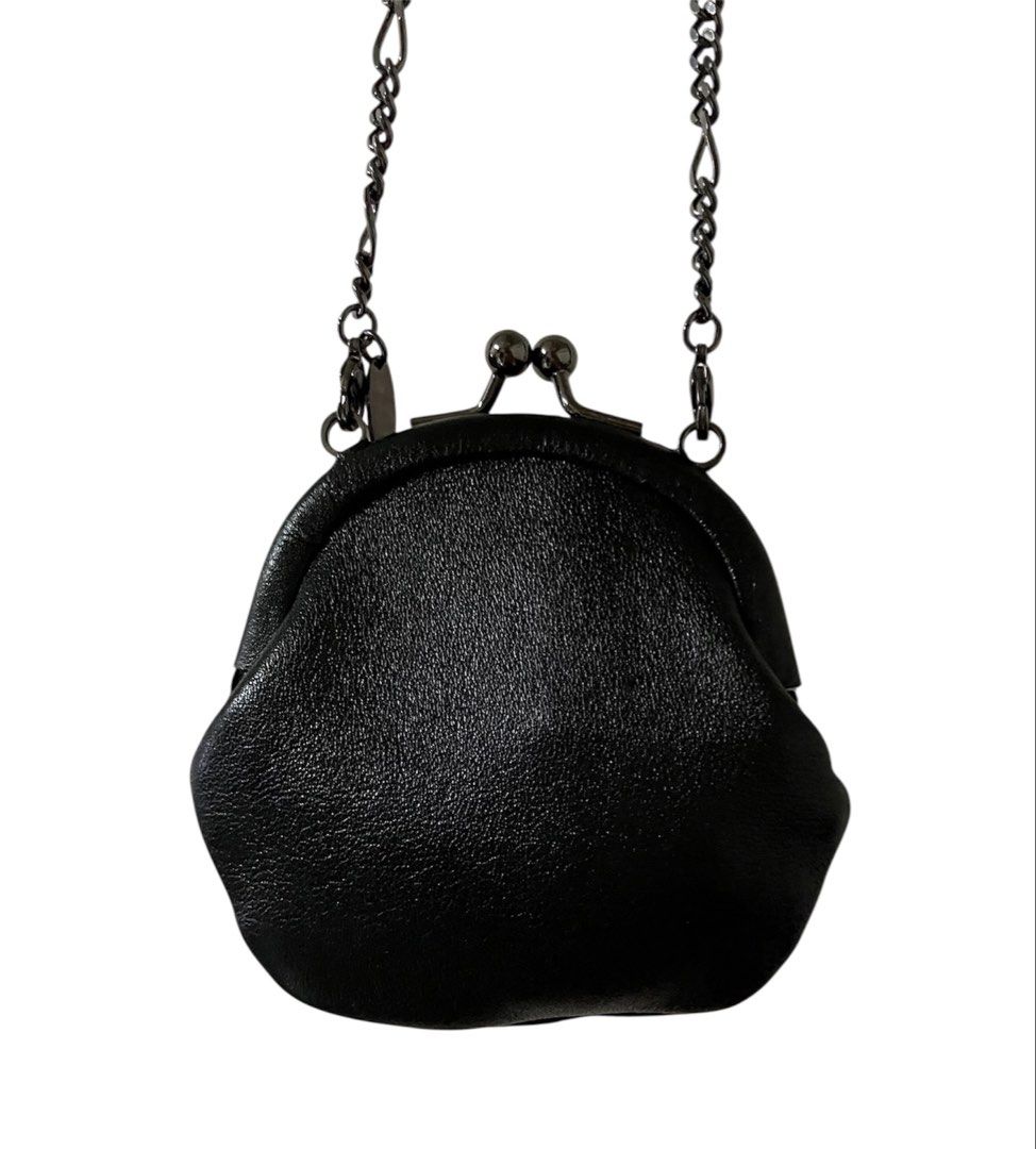 全新品❗️❗️❗️山本耀司 YOHJI YAMAMOTO 黑色 手提 斜背 鏈帶 零錢包 保證正品