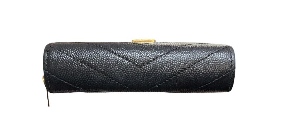 有盒有卡❗️❗️❗️YSL 黑色 魚子醬 短夾 保證正品