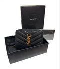 有盒有卡❗️❗️❗️YSL 黑色 魚子醬 短夾 保證正品