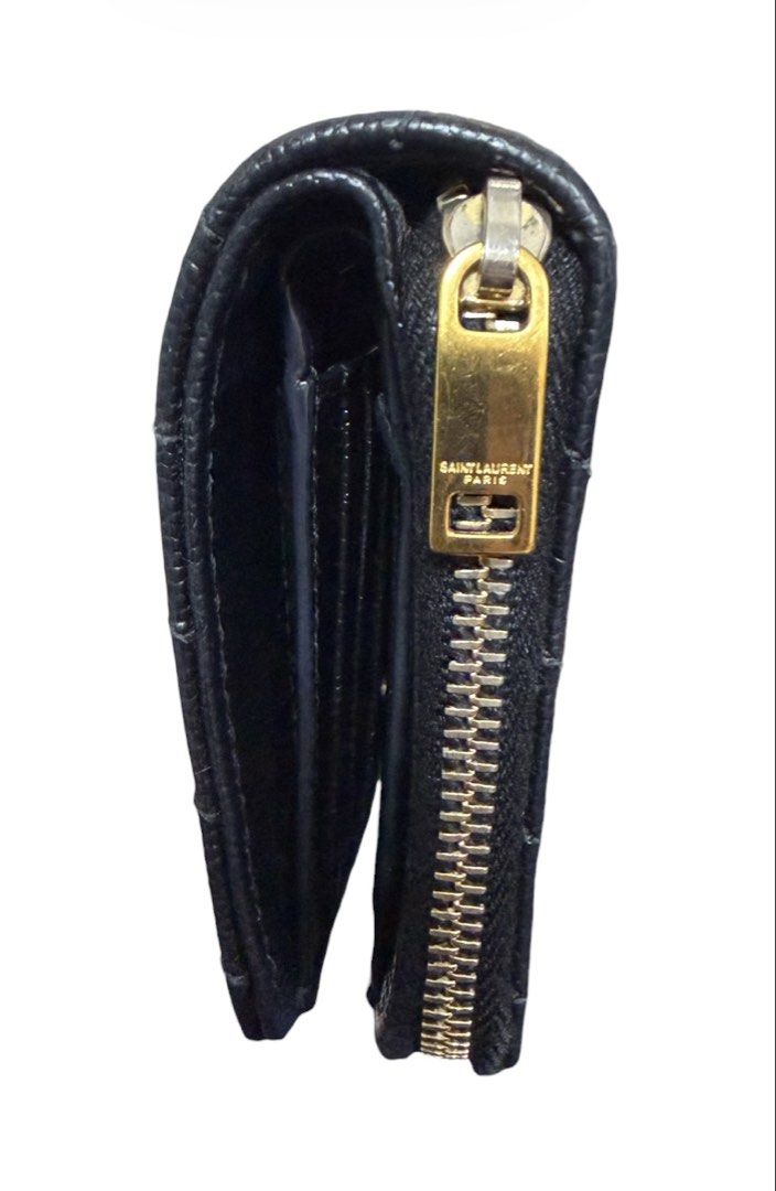 有盒有卡❗️❗️❗️YSL 黑色 魚子醬 短夾 保證正品