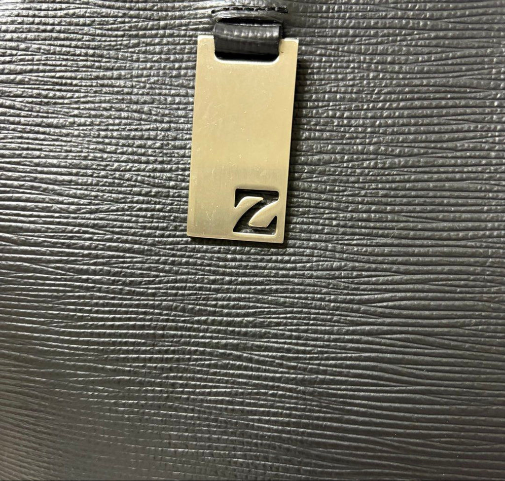 全新品❗️❗️❗️ZODENCE 黑色 水波紋 牛皮 手提 斜背包