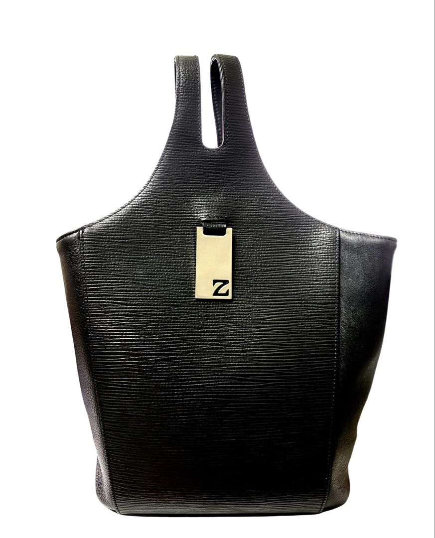 全新品❗️❗️❗️ZODENCE 黑色 水波紋 牛皮 手提 斜背包